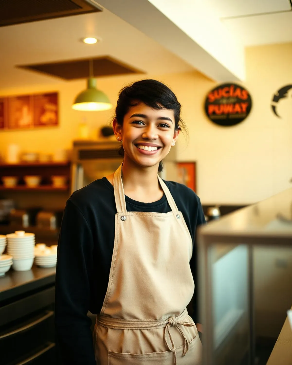 Persona al lavoro in un locale